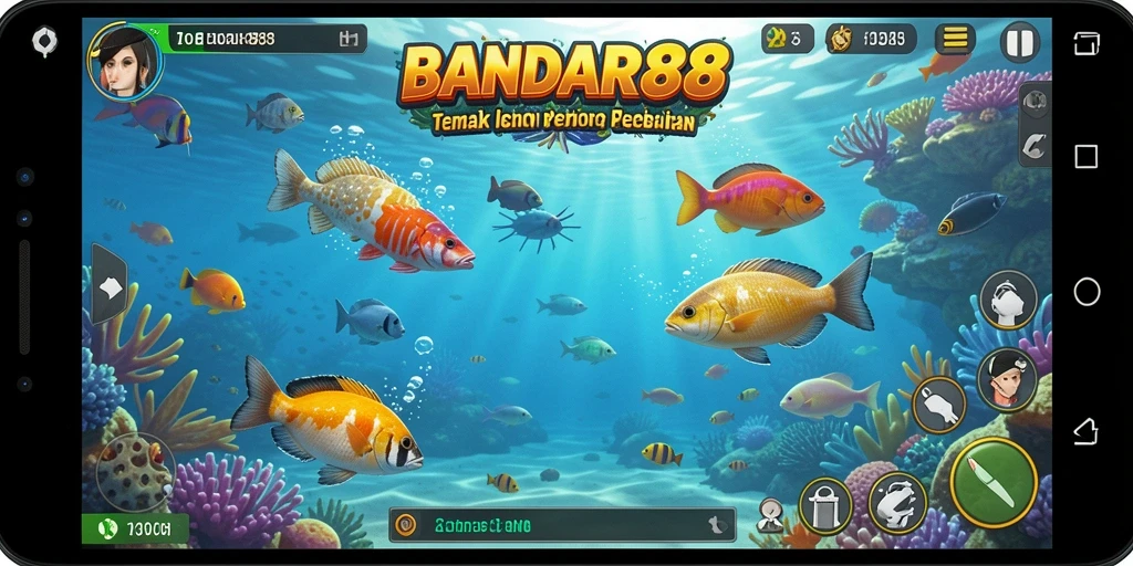 Screenshot BANDAR88 menampilkan pemain berburu ikan dengan grafis menawan.