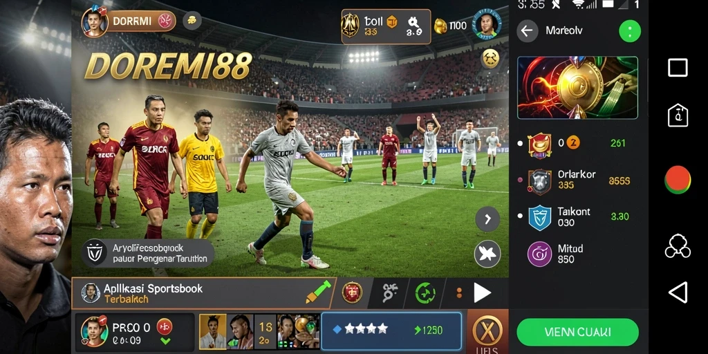Tampilan gameplay menarik dari aplikasi DOREMI88 Sportsbook.