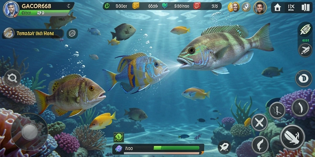 Tampilan menarik GACOR668 saat pemain menangkap ikan.