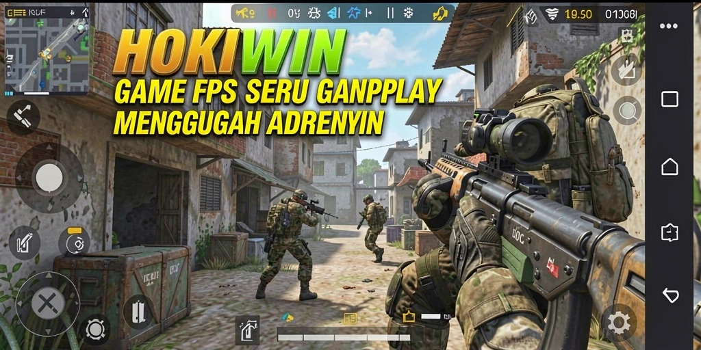 Gameplay HOKIWIN dengan aksi tembak-menembak yang mendebarkan.