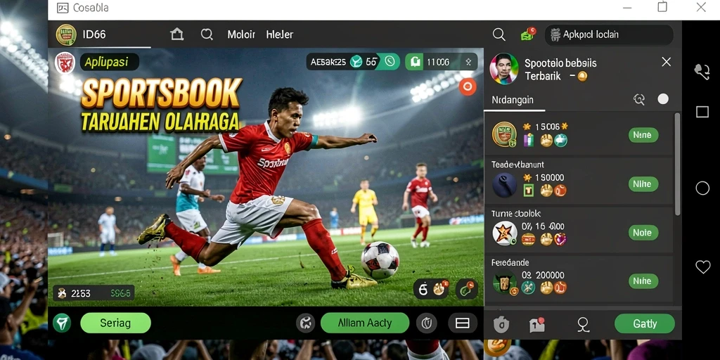 Tampilan screenshot ID66 menampilkan antarmuka taruhan olahraga yang interaktif.