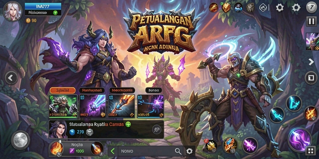 Tampilan gameplay ARPG yang menakjubkan dan mendebarkan.