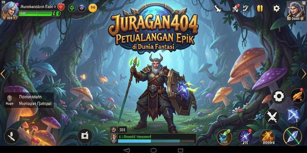Tampilan gameplay RPG yang seru dan mendebarkan di JURAGAN404.