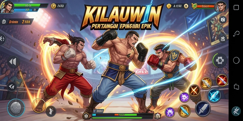 Gameplay KILAUWIN yang intens dan mendebarkan di arena Fighting.