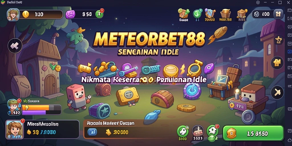Gameplay seru METEORBET88 dengan elemen Idle.