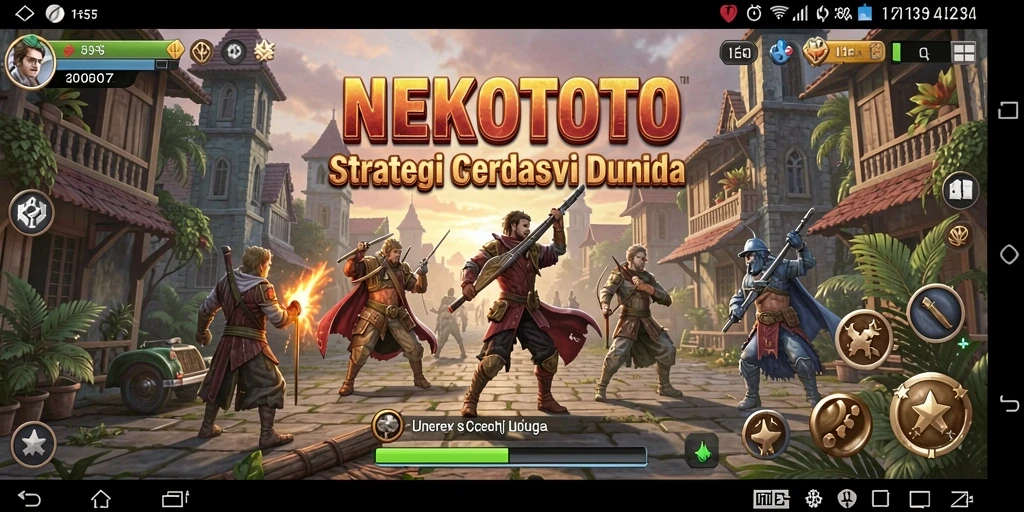 Screenshot utama NEKOTOTO menampilkan aksi strategi yang mendebarkan.