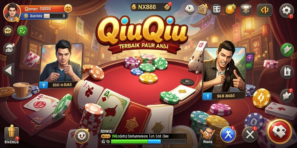 Tampilan menarik dari gameplay QiuQiu di NX888.