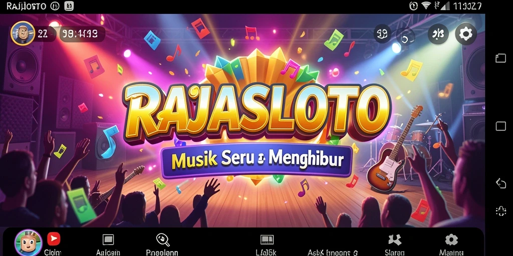 Screenshot gameplay RAJASLOTO menunjukkan keseruan bermain musik.