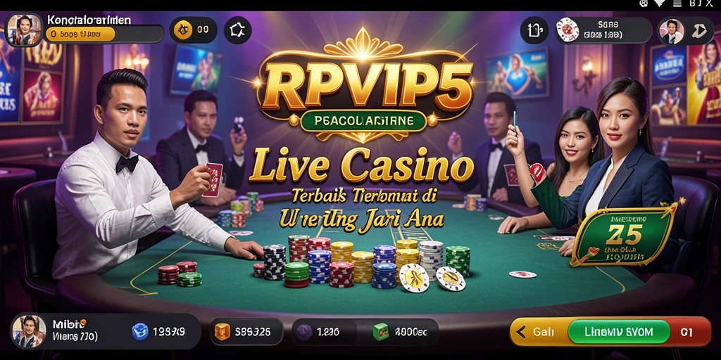 Tampilan menarik gameplay Live Casino RPVIP5 dengan dealer langsung.