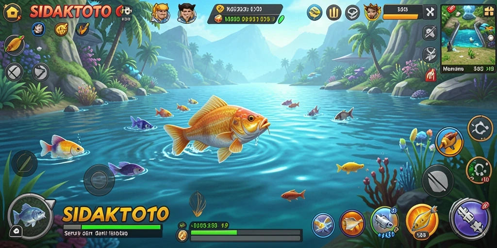 Gameplay menarik dari SIDAKTOTO yang menampilkan suasana memancing alam.