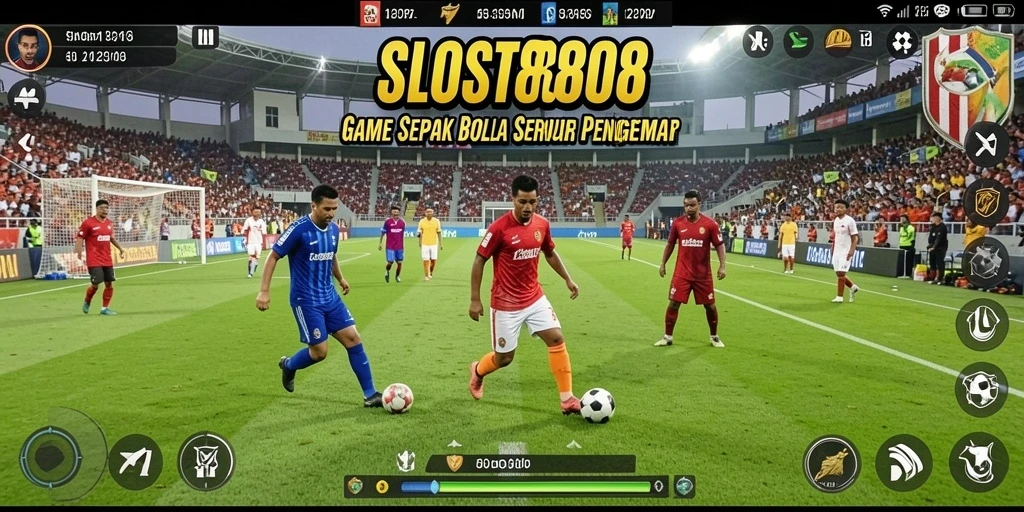 Tampilan menegangkan dalam pertandingan sepak bola di SLOST8808.
