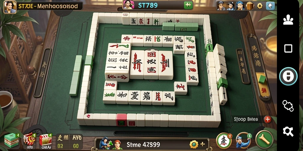 Screenshot ST789 menampilkan pengalaman gameplay Mahjong yang mendebarkan.