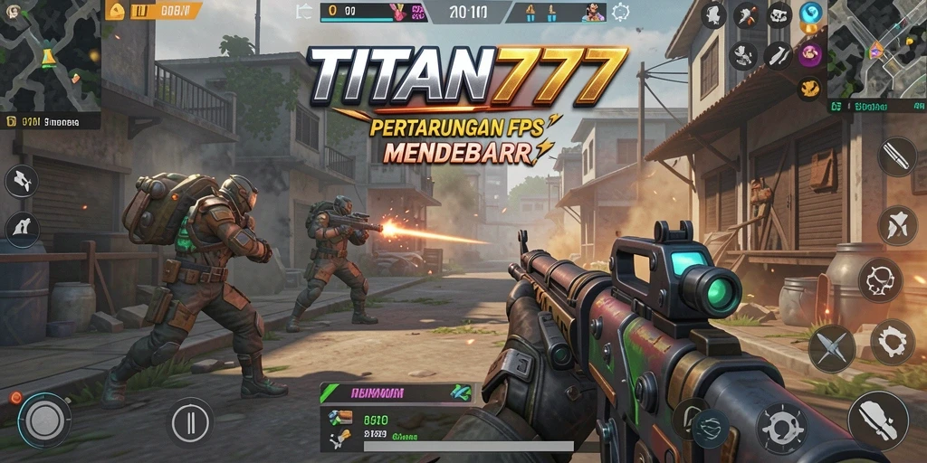 Gameplay mendebarkan dalam TITAN777 dengan grafis yang memukau.