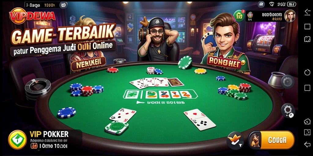 Tampilan gameplay menarik dalam aplikasi Poker VIPDEWA.