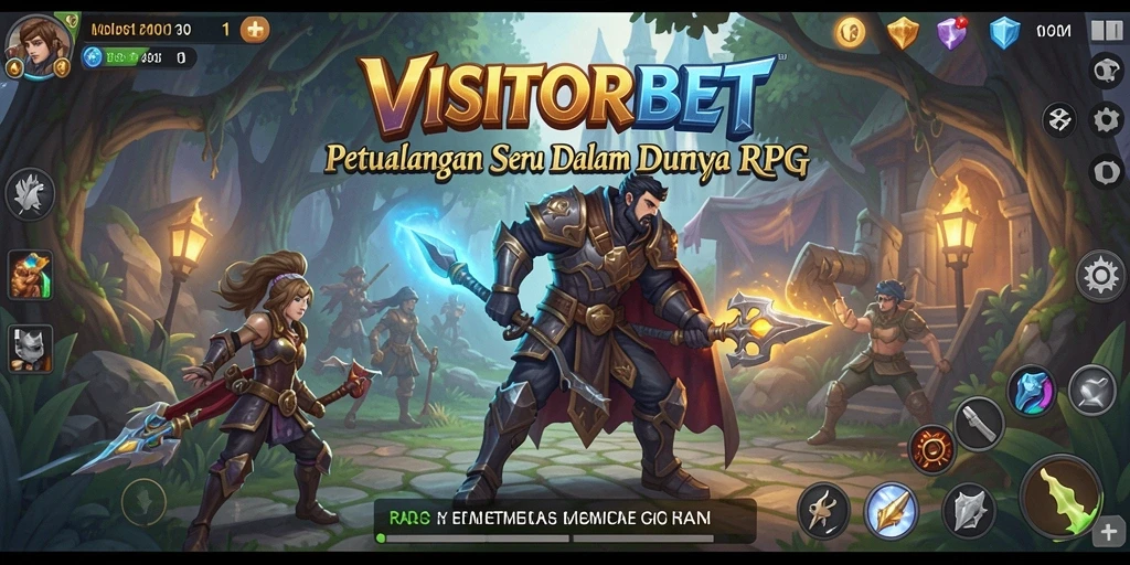 Tampilan menarik gameplay RPG dalam VISITORBET.