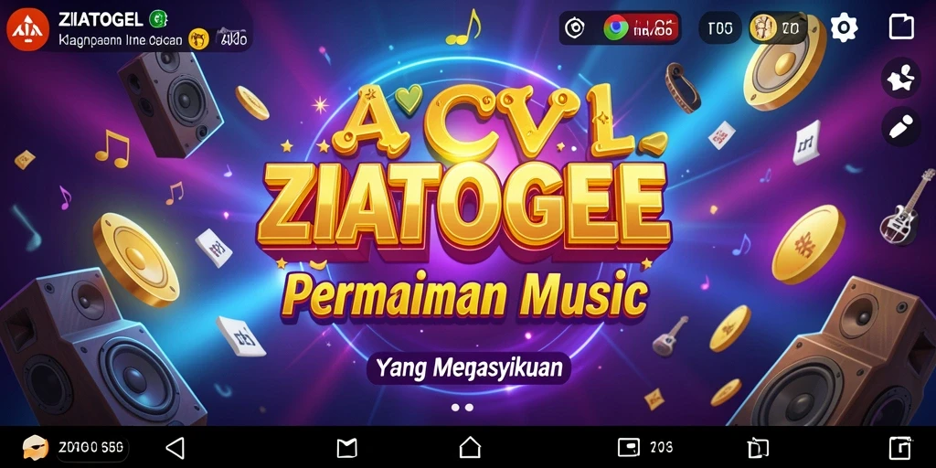 Screenshot ZIATOGEL menampilkan gameplay musik yang seru dan interaktif.